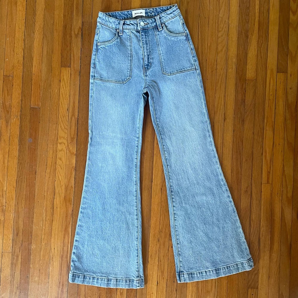 ROLLAS high rise denim East Coast Flare